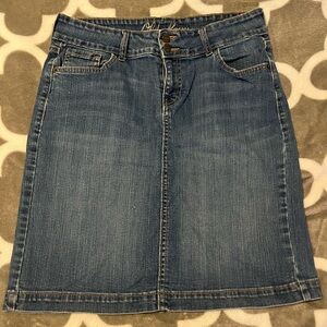 Old Navy Blue Denim Pencil Skirt
